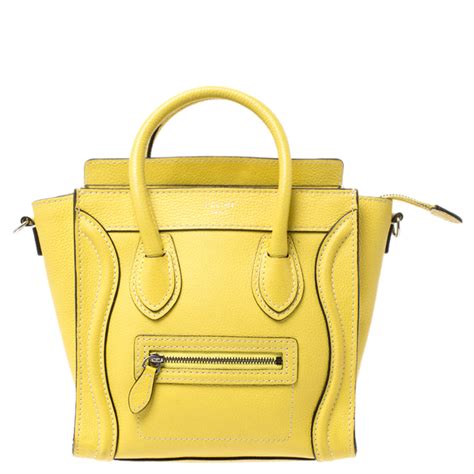 celine nano yellow|celine nano luggage lizard.